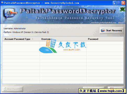 PaltalkPasswordDecryptor 1.6 英文绿色版[Paltalk密码恢复器]