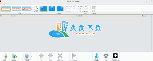 Batch PDF Stamp 1.0 绿色版下载，PDF加水印工具