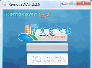 RemoveWAT 2.2.6 英文版下载，微软盗版验证系统破解工具截图（1）