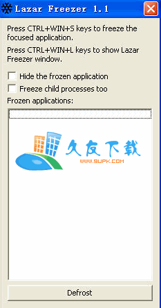 lazar freezer 1.1 英文版下载,cpu控制工具截图（1）