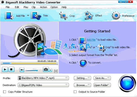 黑莓電視轉換軟件3.3.26.4162多語版下載，黑莓視頻轉換器