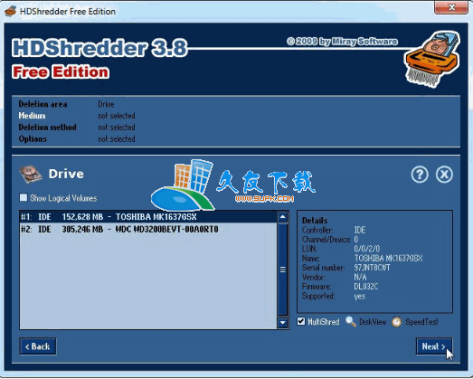 HDShredder 4.0英文版下载,硬盘数据粉碎删除工具截图（1）