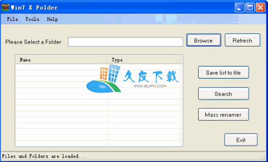 Win7 X Folder 1.0.0 英文版下载,文件管理重命名工具截图（1）