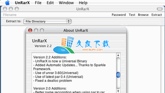 unRarX 2.2 英文版下载,mac解压缩软件截图（1）