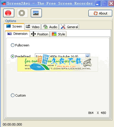Screen2Avi 1.1 英文版下载,电脑屏幕录像工具