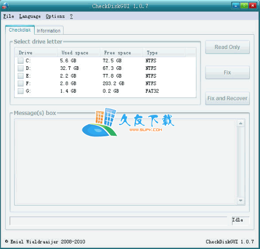 CheckDiskGUI 1.20英文版截图（1）