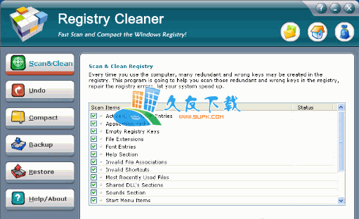 AthTek RegistryCleaner 1.06 英文版下载,注册表清理工具截图（1）