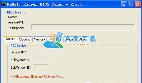 【修改显卡bios工具】Radeon BIOS Tuner下载V2.2.1英文版截图（1）