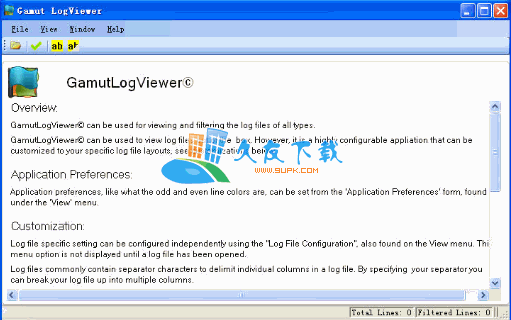 【日志文件阅读工具】Gamut LogViewer下载V1.1.0英文版