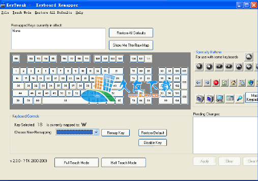 【键盘映射升级工具】KeyTweak Keyboard Remapper下载v2.3.0英文版截图（1）