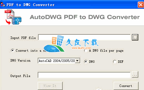 【pdf转dwg转换器】PDF转dwg工具下载v1.0正式版截图（1）