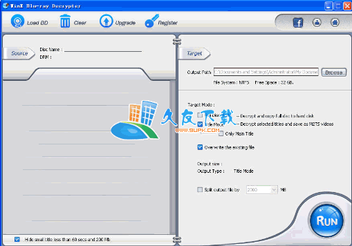 【蓝光视频光盘解密工具】WinX Blu-ray Decrypter下载V3.0.0.8英文版截图（1）