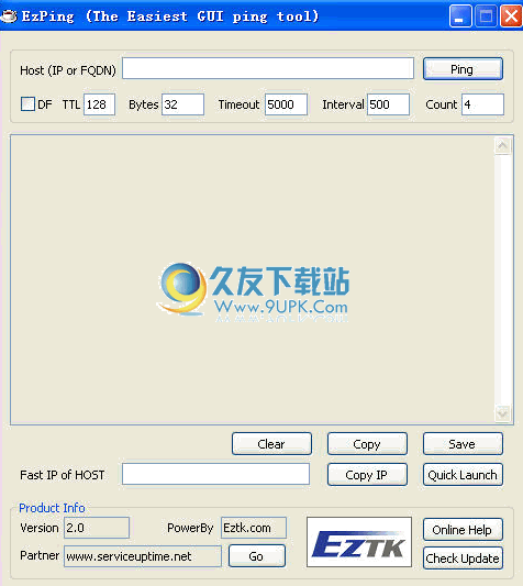 EzPing下载2.0中文免安装版_测试IP地址工具
