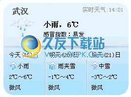 迷你天气预报下载1.0.0.3中文免安装版[桌面天气预报软件]截图（1）