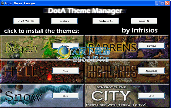 Dota Theme Manager下载3.2.12.1汉化免安装版[DotA 地形转换工具]