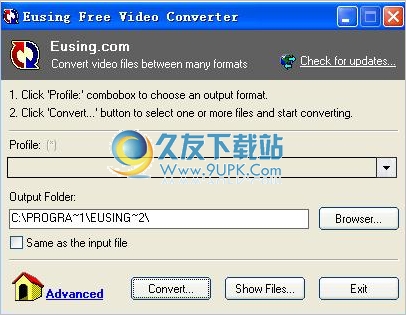 Eusing Free Video Converter 1.5英文版