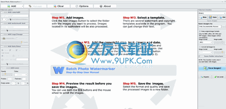 Batch Photo Watermarker下载3.5英文免安装版_批量图片添加水印截图（1）