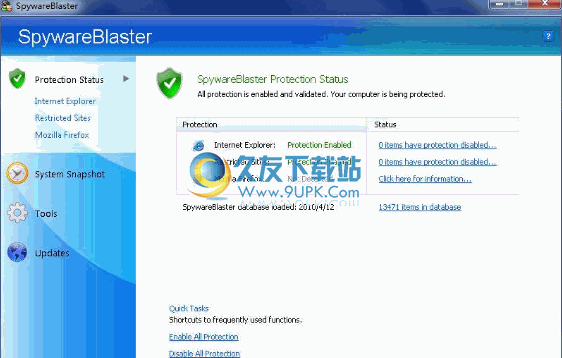 SpywareBlaster 5.4.0英文免安装版截图（1）