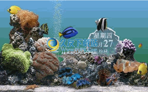 3D水族箱热带鱼动态桌面壁纸下载2012最新版[3d动态桌面壁纸]截图（1）