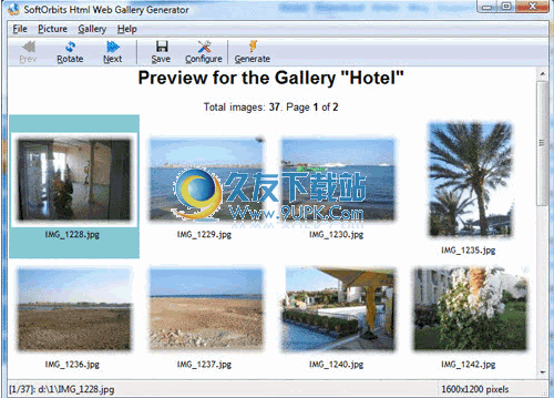 Web gallery maker下载v1.0英文免安装版[web照片画廊制作]截图（1）