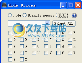 Hide Drives下载3.8免安装版[硬盘隐藏禁用工具]截图（1）