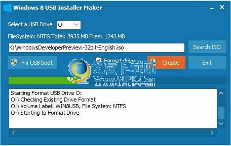 Windows 8 USB Installer Maker下载1.0.23.12免安装版_创建Windows 8可启动U盘截图（1）