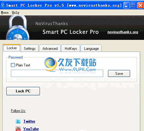 Smart PC Locker Pro下載v1.5英文免安裝版_智能電腦鎖定軟件