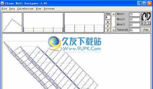 Chine Hull下载v1.91英文版[船壳设计工具]截图（1）