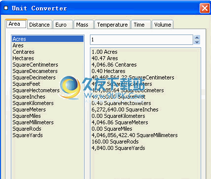 Unit Converter下載v1.0免安裝版[世界單位轉換]