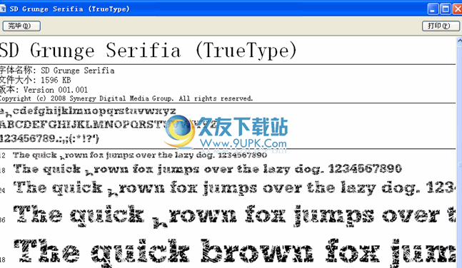 【雕刻纹路字体】SD Grunge Serifia Font下载 免安装版截图（1）