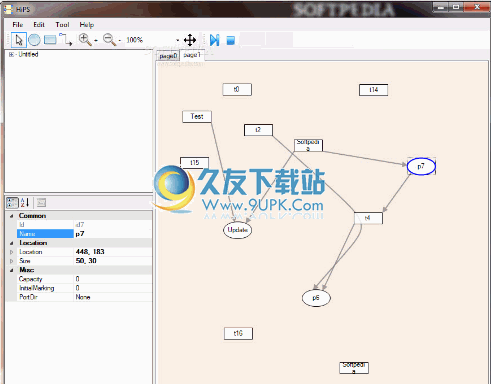 Hierarchical Petri net Simulator下载1.01.120506英文版_petri网建模仿真截图（1）