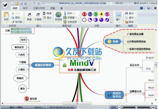 鹰翔MindV思维导图软件 1.3.3.6最新版