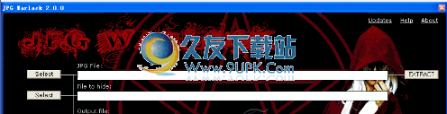 JPG Warlock下载v2.0英文免安装版[JPG文件隐藏]截图（1）