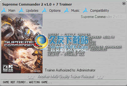 最高指挥官2修改器 +7中文免安装版截图（1）
