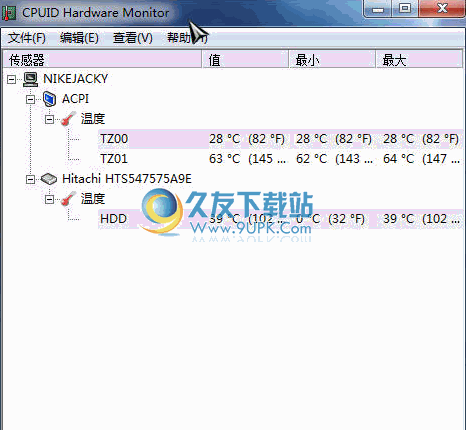 CPUID Hardware Monitor 1.13中文免安装版截图（1）