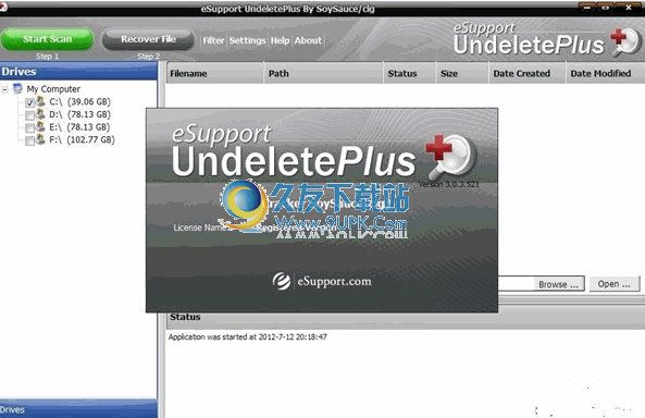 eSupport UndeletePlus Version 3.06英文版截图（1）