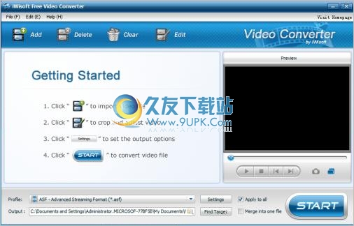 iWisoft Free Video Converter 1.2英文版[全能视频转换器]