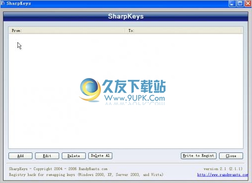 SharpKeys 3.5英文免安装版截图（1）