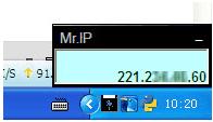 Mr.IP 1.27英文免安装版[任务栏显示本机ip地址]截图（1）