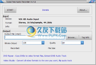 Acala Free Audio Recorder 4.1.8免安装版[电脑录音器]