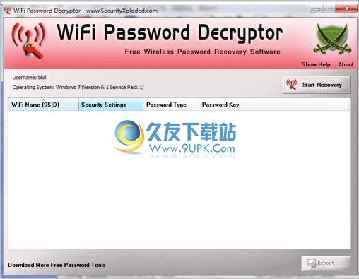 WiFi Password Decryptor 3.0英文免安装版截图（1）