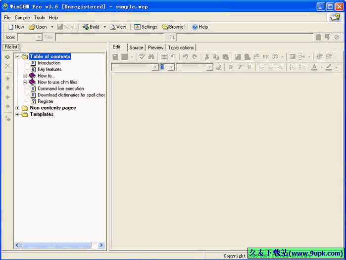 WinCHM 5.10 特别版|帮助文件制作工具截图（1）