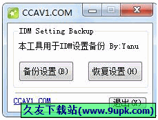 IDM设置备份工具 1.3免安装版[IDM设置备份恢复器]截图（1）