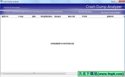 Crash Dump Analyzer 1.0.0.2免安装版[电脑蓝屏分析器]