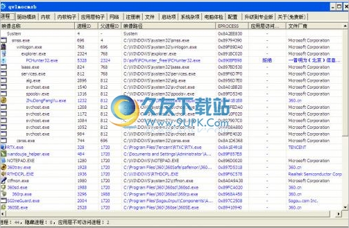 PC Hunter 1.5中文免安装版[手工杀毒辅助器]截图（1）