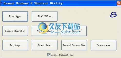 Windows 8 Shortcut Utility 1.0英文版[Win8便捷启动器]截图（1）