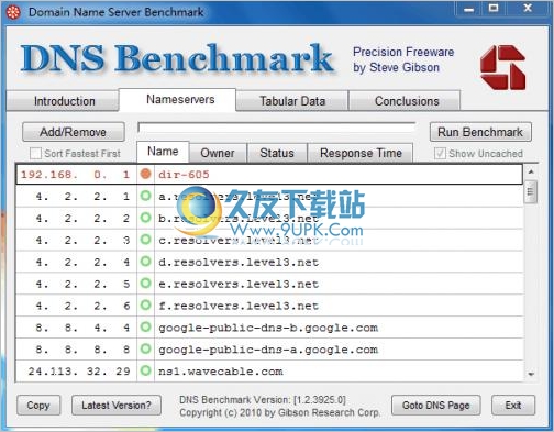 DNS Benchmark 1.2.3925免安装版[DNS测速器]截图（1）