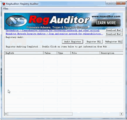 RegAuditor 2.4.4英文版[间谍软件检测工具]