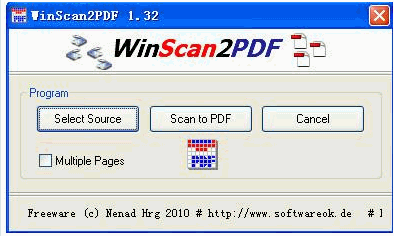 WinScan2PDF 3.18 绿色英文版[PDF文档转换程序]截图（1）
