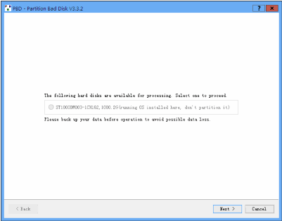 Partition Bad Disk 3.3.2 英文最新版[硬盘坏道修复器]截图（1）